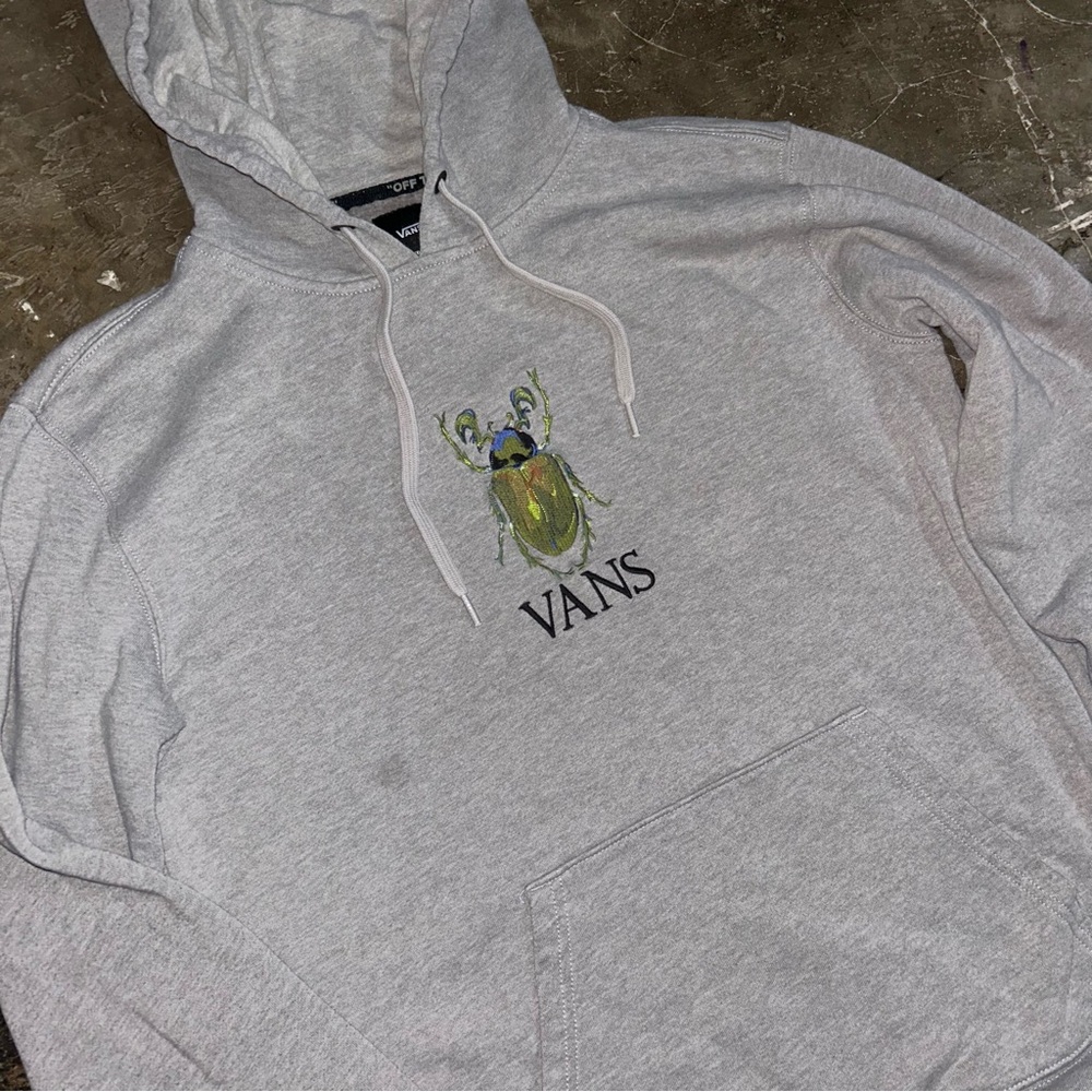 MEDIUM Grey Vans Beetle Scarab hoodie - Picture 2 of 4